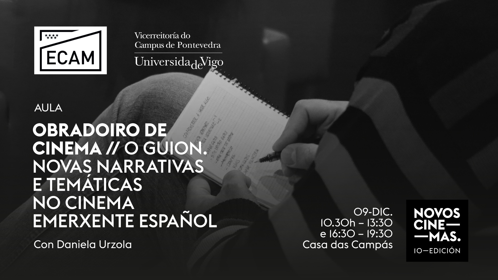 'Nuevas narrativas y temáticas en el cine emergente español', un taller de Daniela Urzola en Novos Cinema