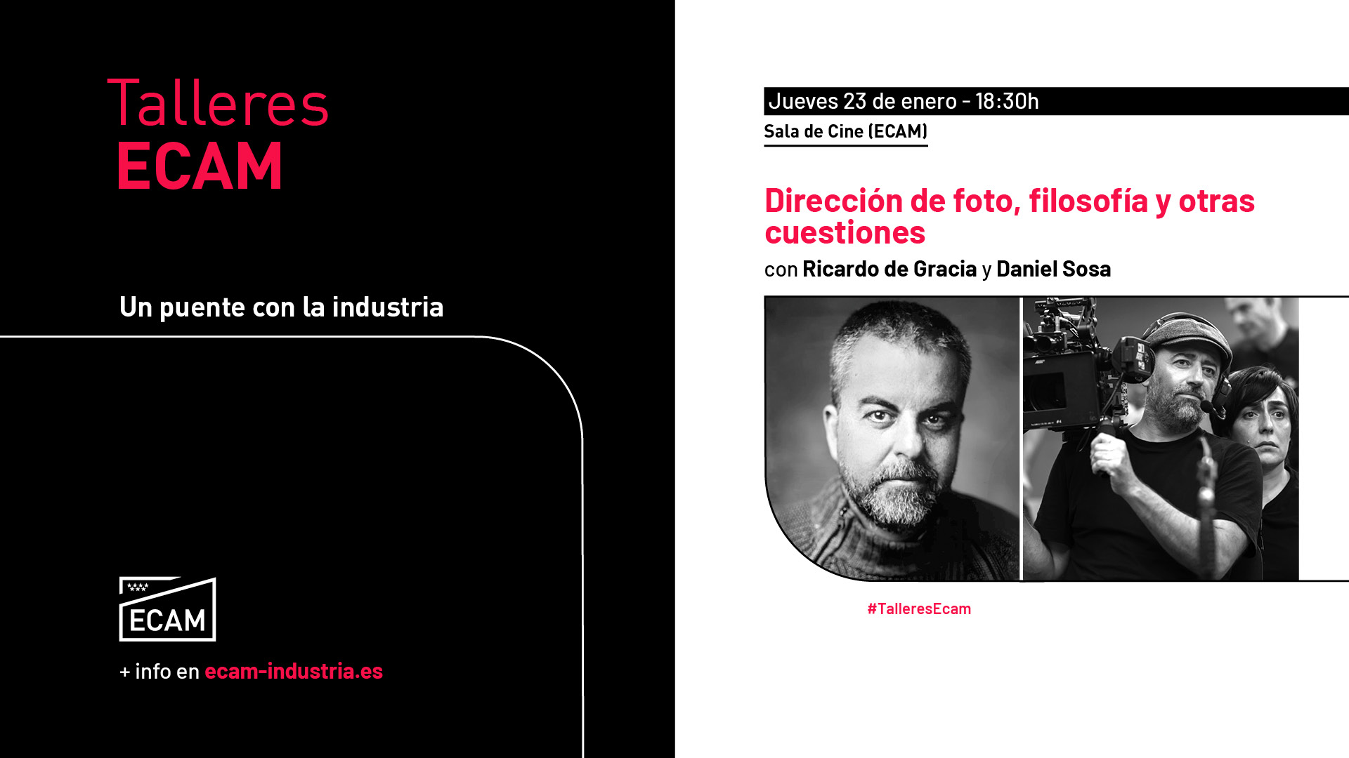 #TallerECAM: 'Dirección de foto, filosofía y otras cuestiones', con Ricardo de Gracia y Daniel Sosa